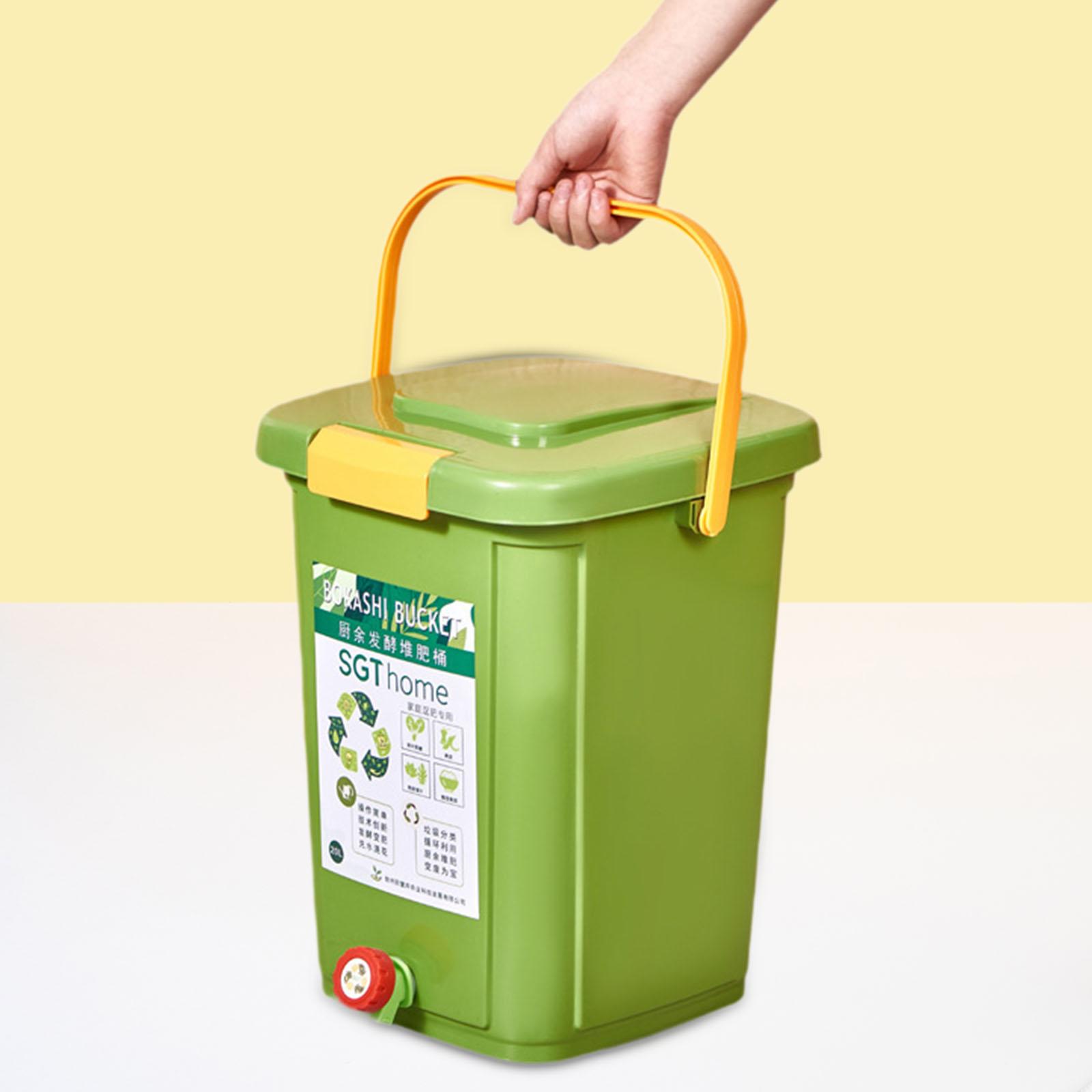 Compost Bin Countertop - Tempat Kompos Meja Dapur Tertutup Portabel,