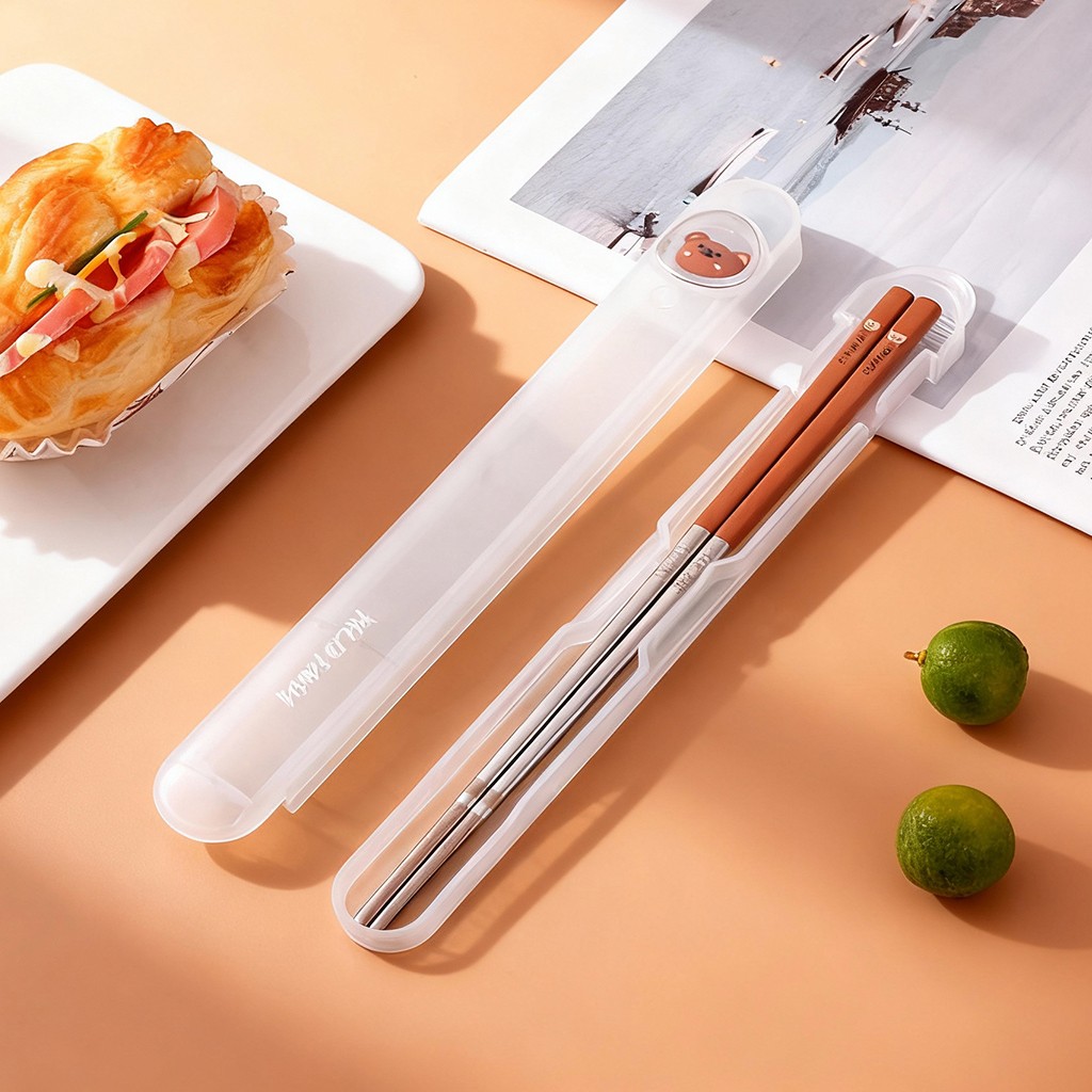 Bamboo Cutlery Travel - 1 Pasang Sumpit Portabel 316 Sumpit