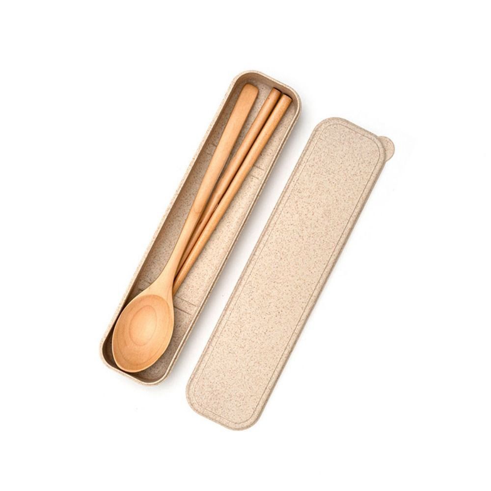 Set Sendok Sumpit Kayu Piknik  - Bamboo Cutlery Travel ulasan dan harga