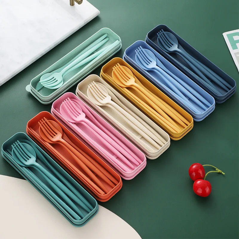 Peralatan portabel 4 buah, ala - Bamboo Cutlery Travel ulasan dan harga