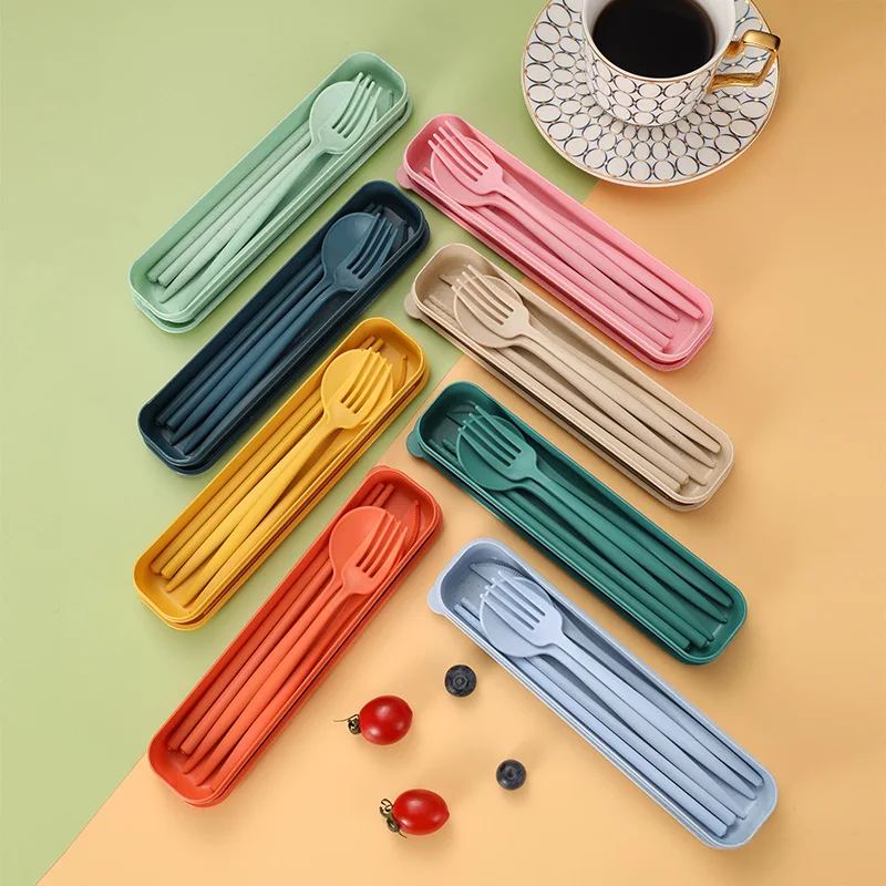 Peralatan portabel 4 buah, ala - Bamboo Cutlery Travel ulasan dan harga
