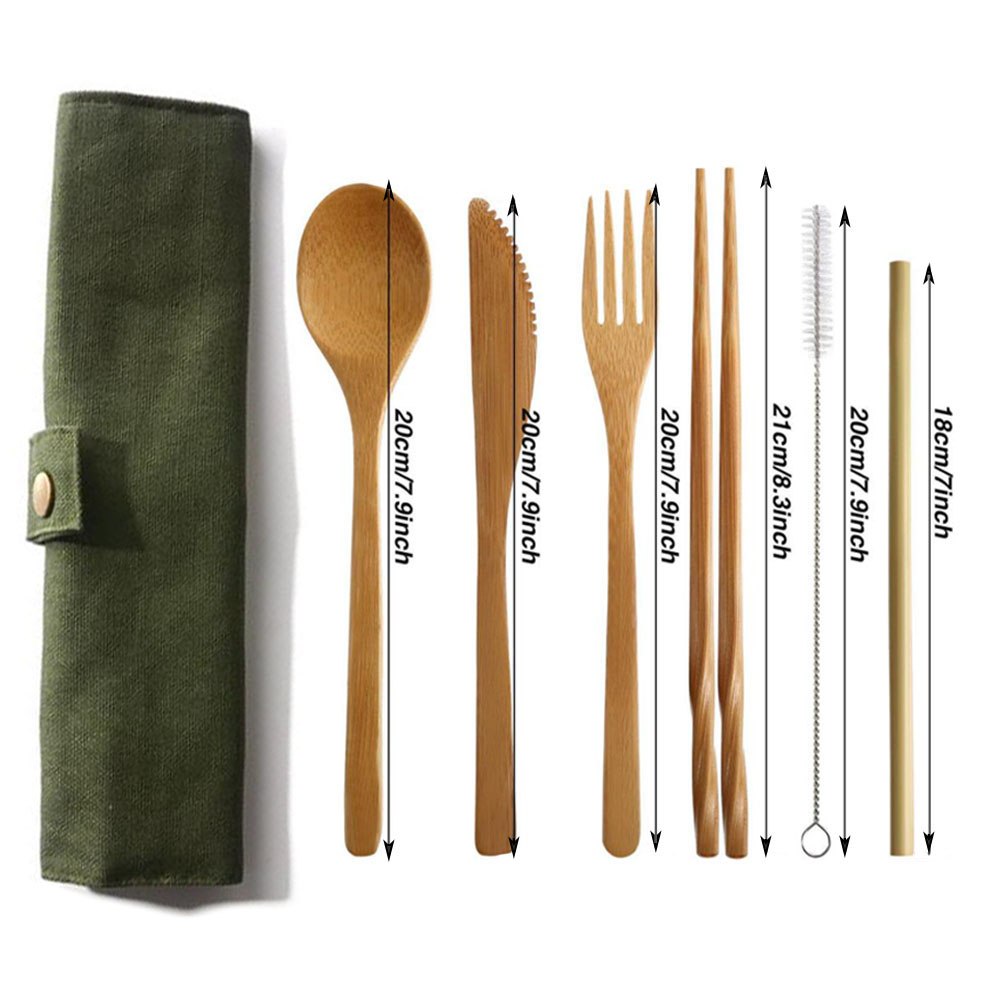 Set Peralatan Makan Bambu Dapa - Bamboo Cutlery Travel ulasan dan harga