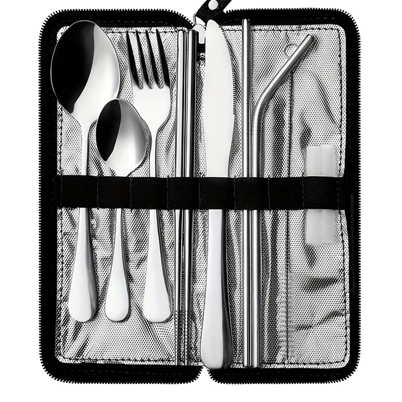 10pcs Peralatan Makan Portabel - Bamboo Cutlery Travel ulasan dan harga