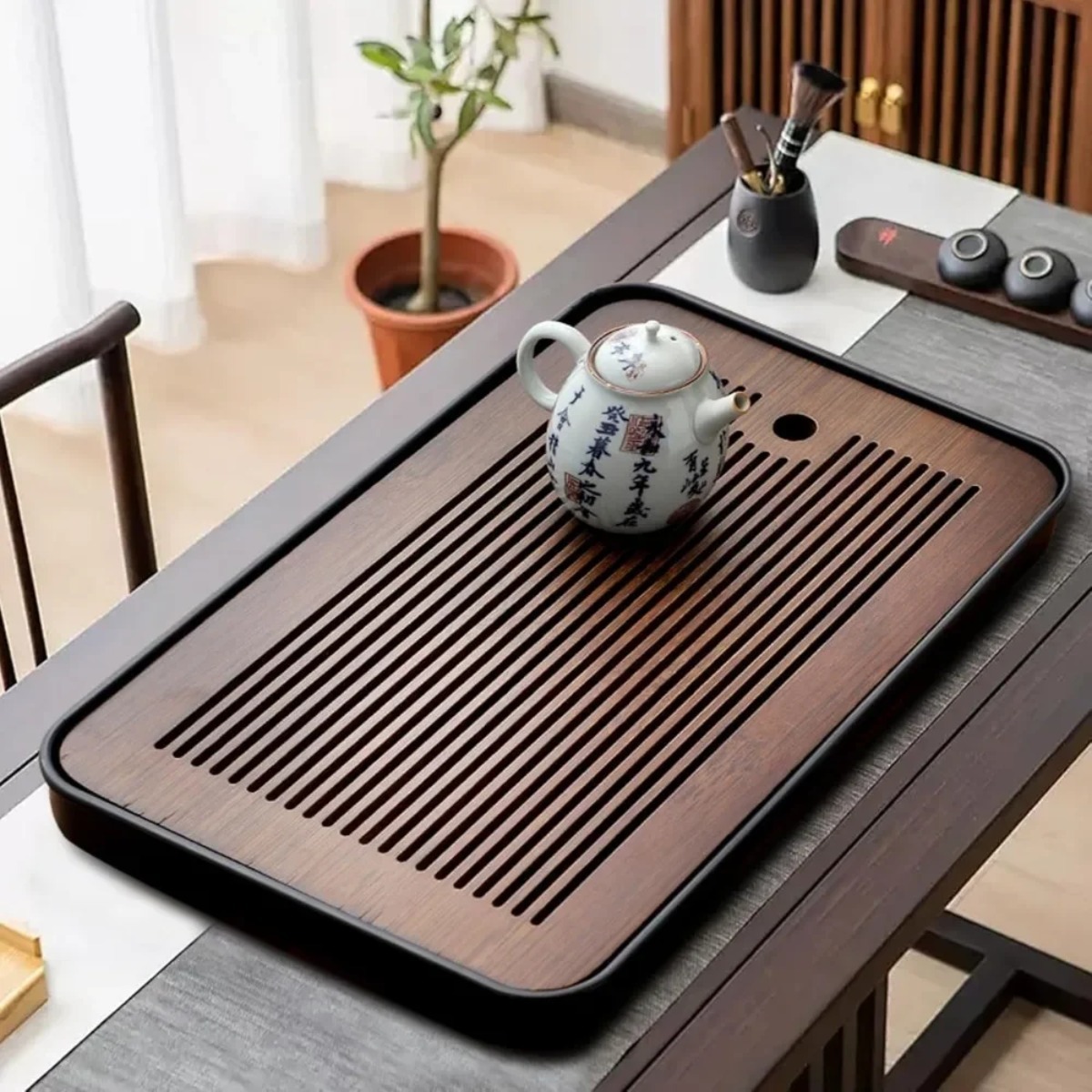 Meja Teh Bambu Portabel yang D - Bamboo Cutlery Travel ulasan dan harga