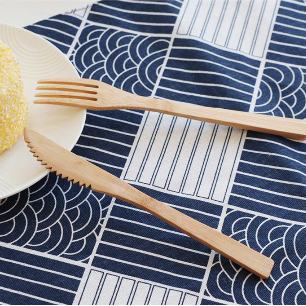 6Pcs Set Peralatan Makan Bambu - Bamboo Cutlery Travel ulasan dan harga