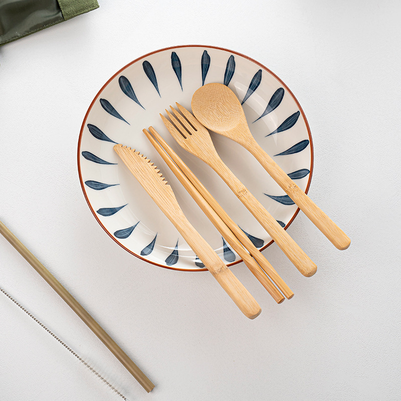 Peralatan Makan Perjalanan Bam - Bamboo Cutlery Travel ulasan dan harga